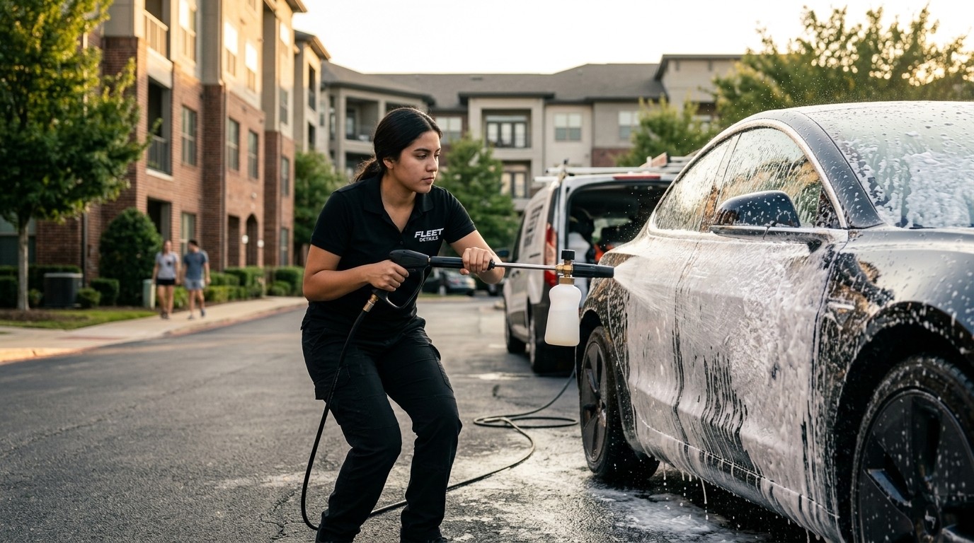 Shiny comprehensive detailing services by Fleet Details in Rockford