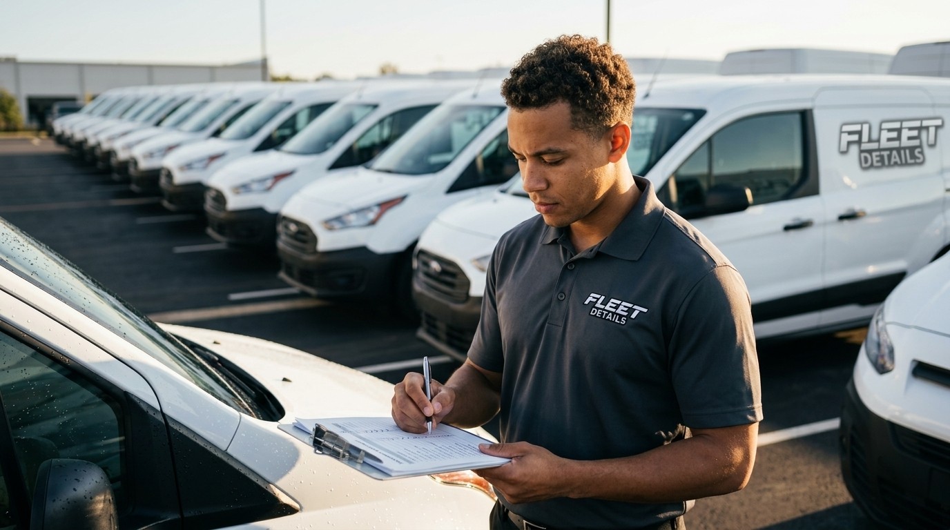 Glossy Commercial Detailing job in Rockford by Fleet Details