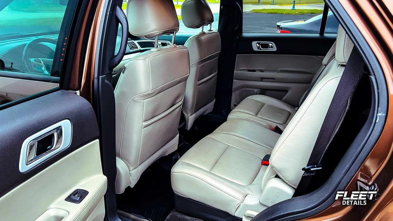 Orange Ford Explorer executed by Fleet Details in Rockford, IL