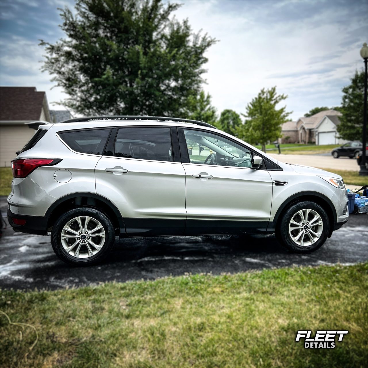Silver Ford Edge done by Fleet Details in Rockford, IL